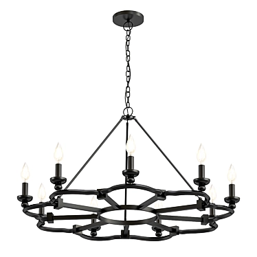 Saxon Aged Bronze Chandelier Model 3D model image 1 