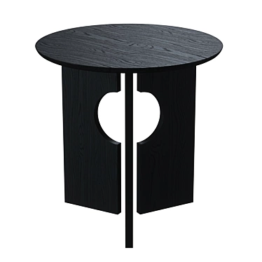 Sculptural Black Side Table 3D model image 1 