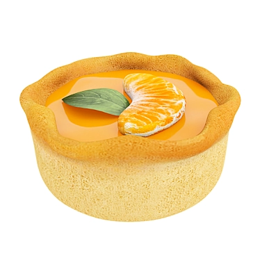 Tangerine and Jelly Cake 3D Model 3D model image 1 