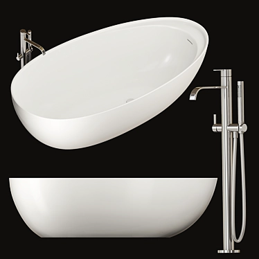  Antonio Lupi Eclipse Bath with Bikappa Mixer 3D model image 1 