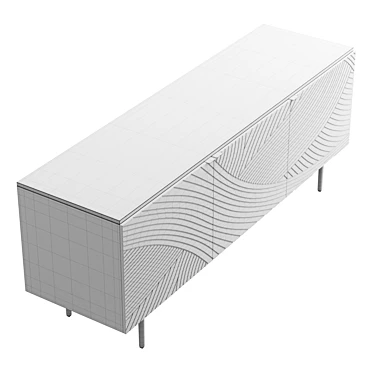 Exotic Terrazzo Mango Sideboard 3D model image 1 