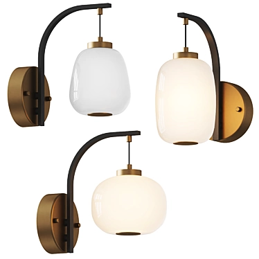 Lampion Wall Sconce Set: Sizes 3D model image 1 