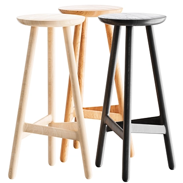 Elegant and Functional Stool 3D model image 1 