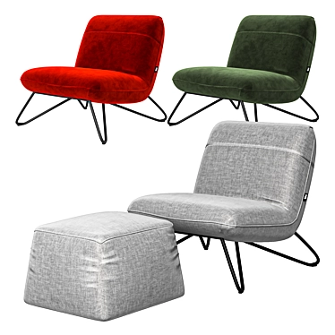  ROLF BENZ 394 Modern Fabric Easy Chair 3D model image 1 