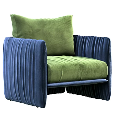 Stylish Miller Armchair With X-Factor 3D model image 1 