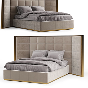 Elegant Opera Contemporary Bed Clarissa 3D model image 1 