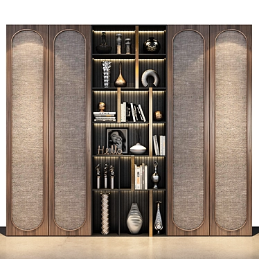 Custom Wardrobe Composition with Decor 3D model image 1 