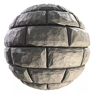 PBR Wild Stone Wall Material 3D model image 1 