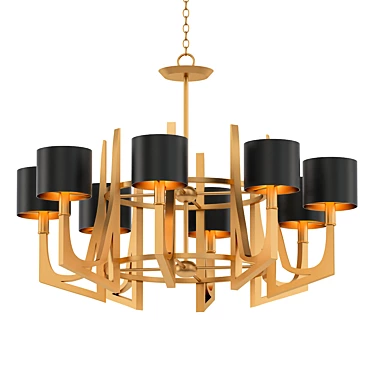 Elegant Umberto Chandelier 3D model image 1 