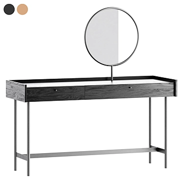 CANELLI Vanity Table with Mirror 3D model image 1 