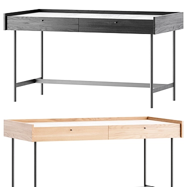 Modern Desk Canelli 3D model image 1 