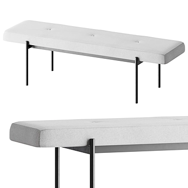 Modern Canelli Bench 3D model image 1 