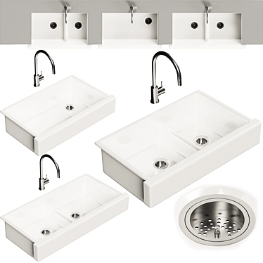 KOHLER Whitehaven Sink Set TurboSmooth 3D model image 1 