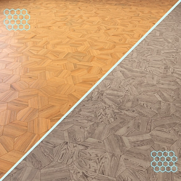 Premium Wood Floor 3D Model 3D model image 1 