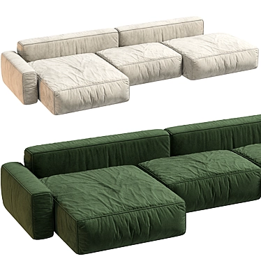  Sleek Modern Boca Navi Sofa 3D model image 1 