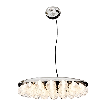 Modern Glass Pendant Light Fixture 3D model image 1 