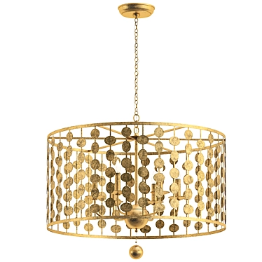  Layla 6 Gold Chandelier 3D model image 1 