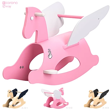 Contemporary Pegasus Rocking Chair 3D model image 1 