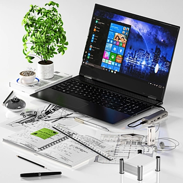 HP x360 Laptop Bundle Kit 3D model image 1 