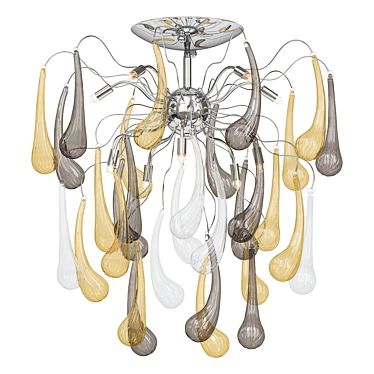 Modern Industrial Glass Pendant Light 3D model image 1 