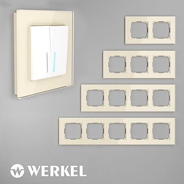 Werkel Favorit Glass Frames (Milky) 3D model image 1 