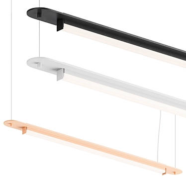 Modern Steel LED Light 3D model image 1 