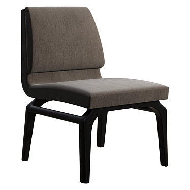 Modern History Inspired Armless Dining Chair 3D model image 1 