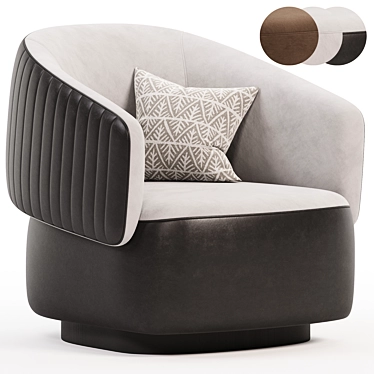 Elegant Swivel Armchair Collection in 3D 3D model image 1 