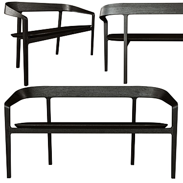 Elegant Bow Bench for Seating 3D model image 1 