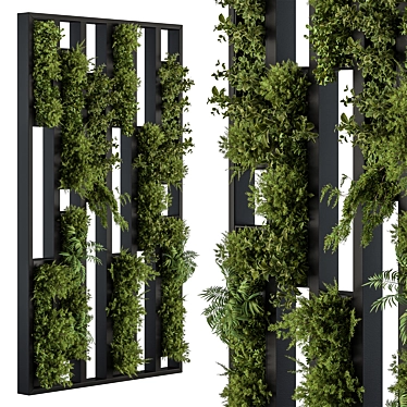 Title: Botanical Green Wall Divider 3D model image 1 