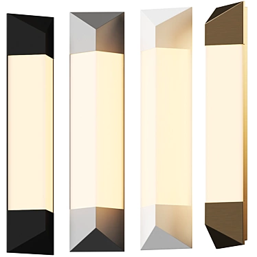 Triform Outdoor LED Wall Sconce 3D model image 1 