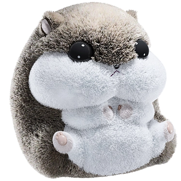 Cuddly Hamster Plush Toy 3D model image 1 