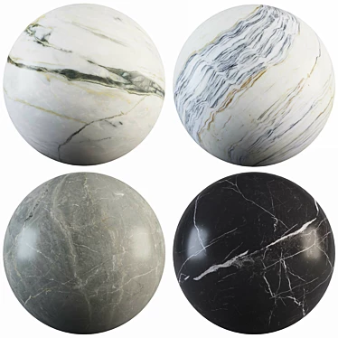 Glossy Marble Texture Collection 3D model image 1 