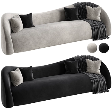 Elegant Moon Sofa Design 3D model image 1 