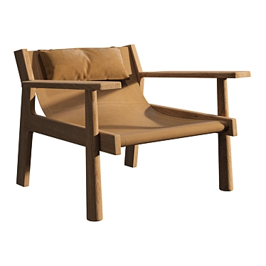 Contemporary Dune Lounge Chair 3D model image 1 