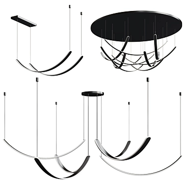 Designer Teoline Collection Pendant Lamp 3D model image 1 