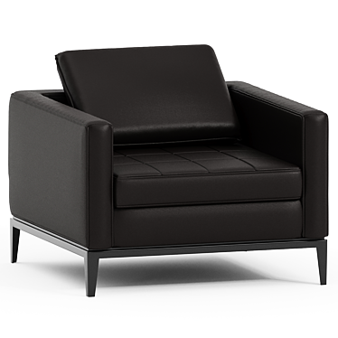 Modern Elegance in Hunt Armchair 3D model image 1 