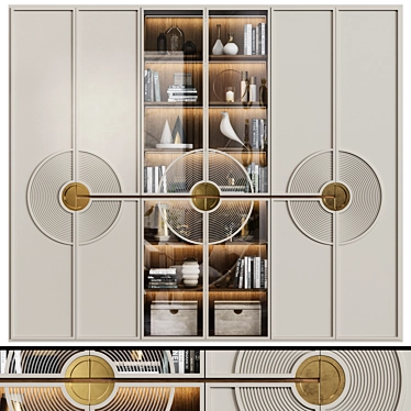 Art Deco Style Wardrobe Display 3D model image 1 