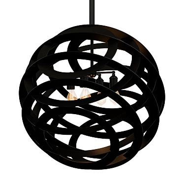 Glowing Orb Pendant Light 3D model image 1 