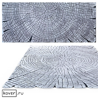 Graphic Silk Art Carpet 200x300cm 3D model image 1 