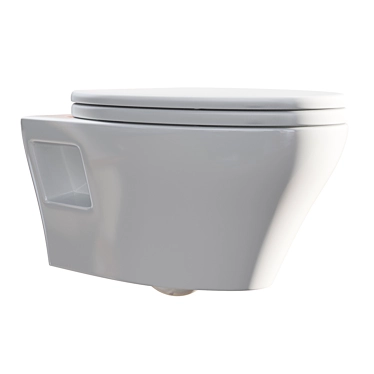 Modern Dual-Flush Wall Toilet 3D model image 1 