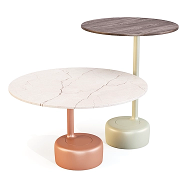 Oell Sculptural Side Table 3D model image 1 