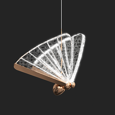 Golden Butterfly LED Pendant Light 3D model image 1 