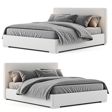 Elegant CAMILLE Bed Design 3D model image 1 