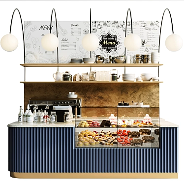 Modern Coffee Shop Design Models 3D model image 1 