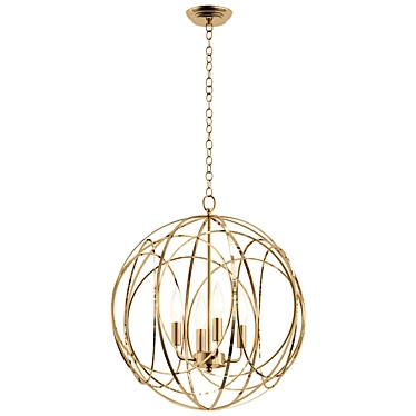  Modern Orb Chain Chandelier 3D model image 1 