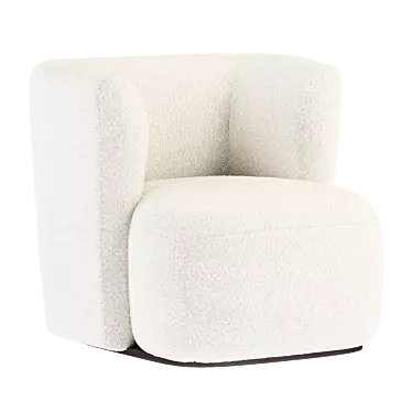 Cozy Nidou Bouclé Armchair 3D model image 1 