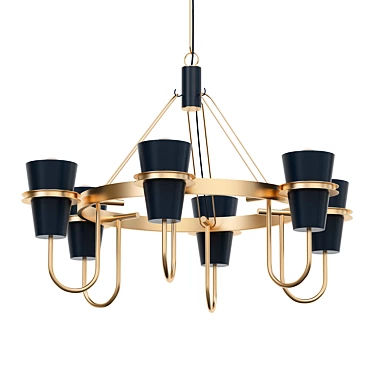 Modern Dual-Light Chandelier REINAR B 3D model image 1 