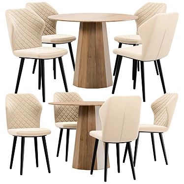 Modern Dining Set Opus Tarf Villa 3D model image 1 