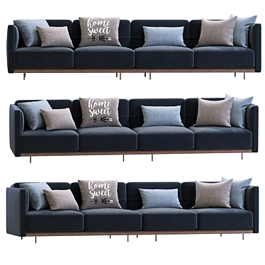 Sleek Modern Arlott High Sofa 3D model image 1 